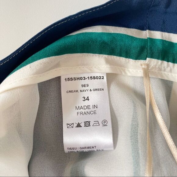 Chloe Silk stripe shorts in size 34 made in France - Picture 13 of 15